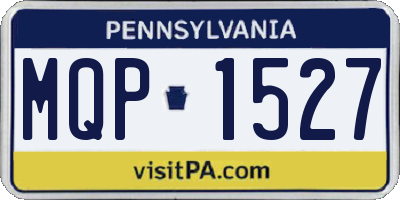 PA license plate MQP1527