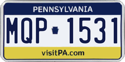 PA license plate MQP1531