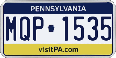 PA license plate MQP1535