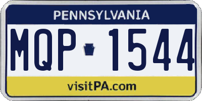 PA license plate MQP1544