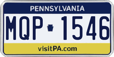 PA license plate MQP1546