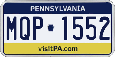 PA license plate MQP1552
