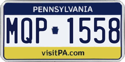 PA license plate MQP1558