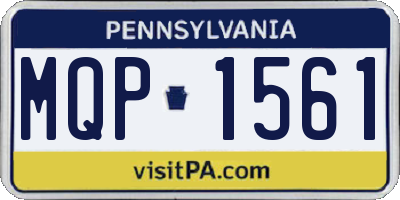 PA license plate MQP1561