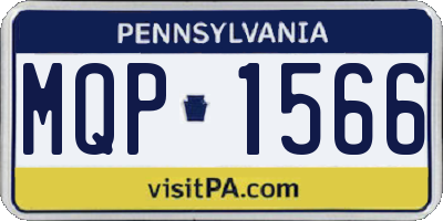 PA license plate MQP1566