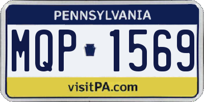 PA license plate MQP1569
