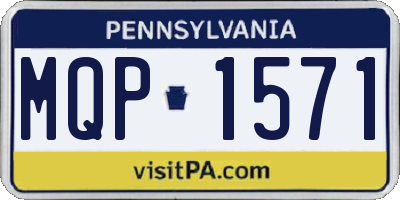 PA license plate MQP1571