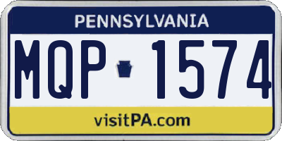 PA license plate MQP1574