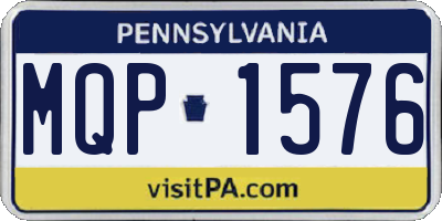 PA license plate MQP1576