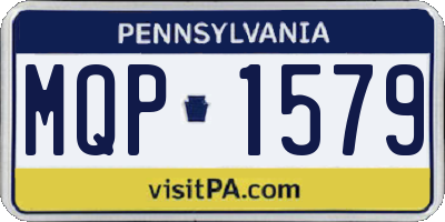 PA license plate MQP1579