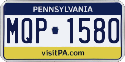 PA license plate MQP1580