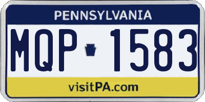 PA license plate MQP1583