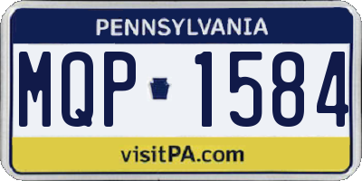 PA license plate MQP1584