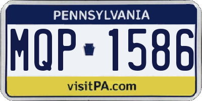 PA license plate MQP1586