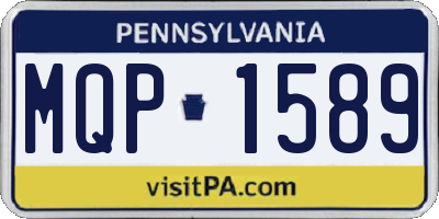 PA license plate MQP1589