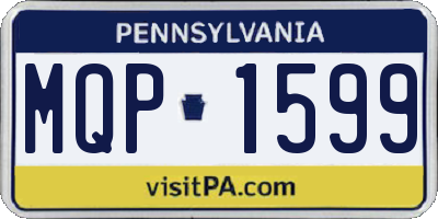 PA license plate MQP1599