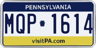PA license plate MQP1614