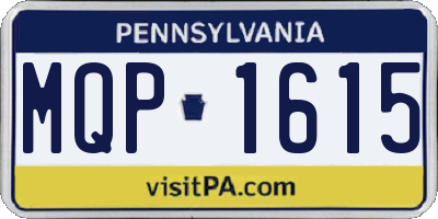 PA license plate MQP1615
