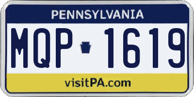 PA license plate MQP1619