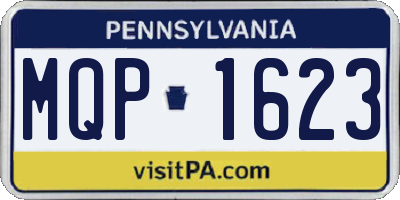 PA license plate MQP1623