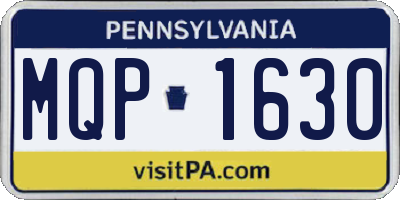 PA license plate MQP1630