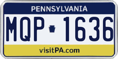 PA license plate MQP1636