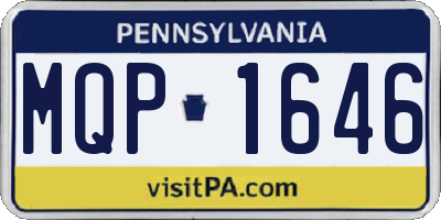PA license plate MQP1646