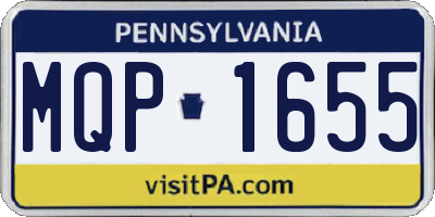 PA license plate MQP1655