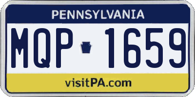 PA license plate MQP1659