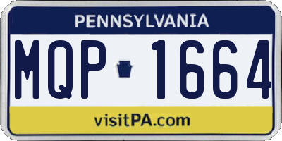 PA license plate MQP1664
