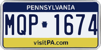 PA license plate MQP1674