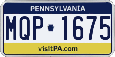 PA license plate MQP1675