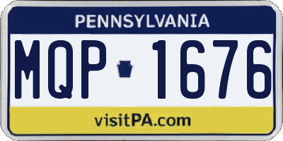 PA license plate MQP1676