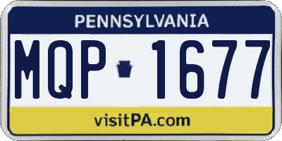 PA license plate MQP1677
