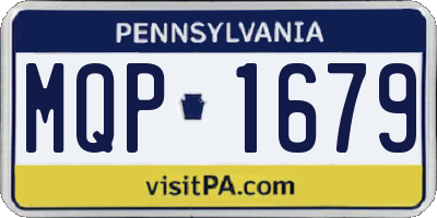 PA license plate MQP1679