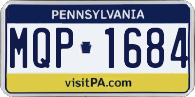 PA license plate MQP1684