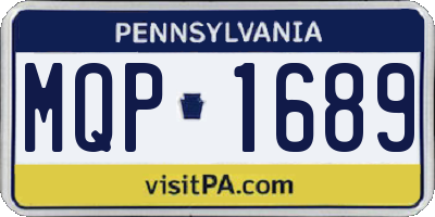 PA license plate MQP1689