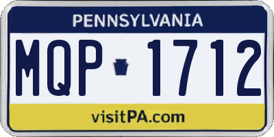 PA license plate MQP1712