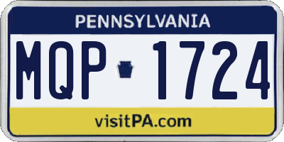 PA license plate MQP1724