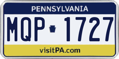 PA license plate MQP1727