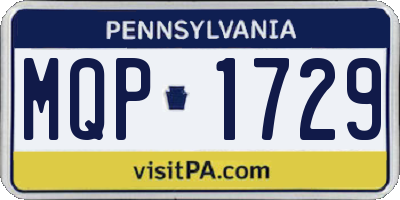 PA license plate MQP1729