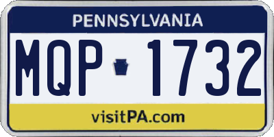 PA license plate MQP1732