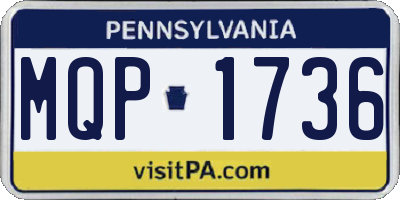PA license plate MQP1736