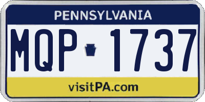 PA license plate MQP1737