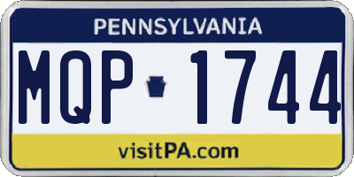 PA license plate MQP1744