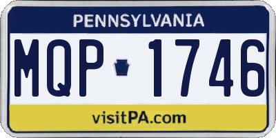 PA license plate MQP1746