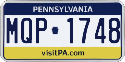 PA license plate MQP1748