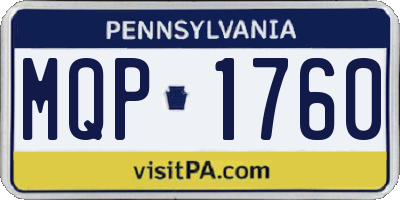 PA license plate MQP1760