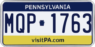 PA license plate MQP1763