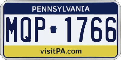 PA license plate MQP1766